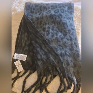 GAP Brushed Cozy grey/black Mixed Scarf NWT
